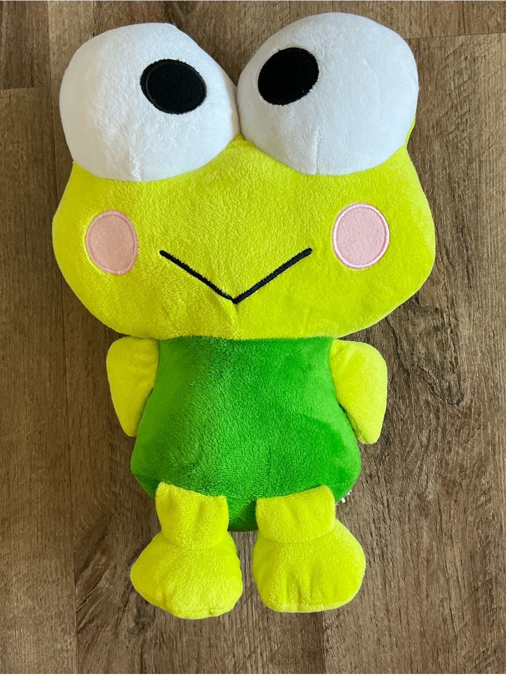 Keroppi Frog Plush Stuffed Animal 15.5” Tall Sanrio Fiesta 2014 Soft Large Toy